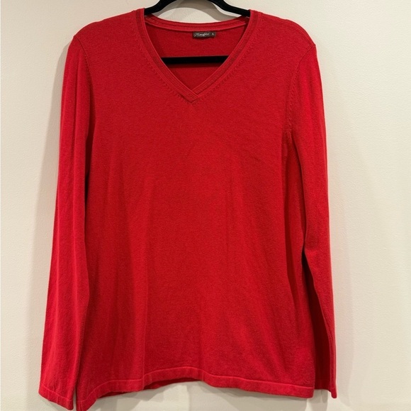 J. McLaughlin Tops - 🔥J. McLaughlin Red V-Neck Sweater Women’s Sz XL EUC🔥
